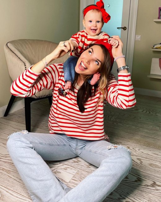 Красивая фотоссесия Эллы Сухановой с дочерью Эвелиной